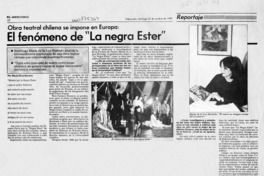 El fenómeno de "La Negra Ester"  [artículo] María Elina Barrera.