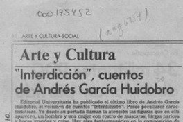 "Interdicción", cuentos de Andrés García Huidobro