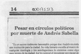 Hermano Andrés, presente --  [artículo] Bernardo A. Julio C.