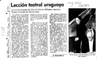 Lección teatral uruguaya  [artículo] Carmen Mera O.