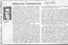 Infancias centenarias  [artículo] Luis Sánchez Latorre.