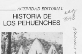 Historia de los pehuenches  [artículo].
