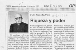 Riqueza y poder  [artículo] Fidel Araneda Bravo.