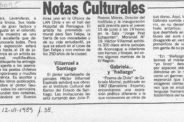 Notas culturales  [artículo] Palmira Ramos Cruz.