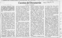 Cuentos del Decamerón  [artículo] Luisa Ulibarri.