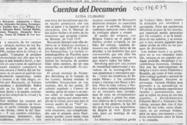 Cuentos del Decamerón  [artículo] Luisa Ulibarri.
