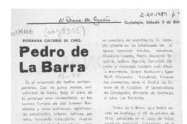 Pedro de la Barra  [artículo].