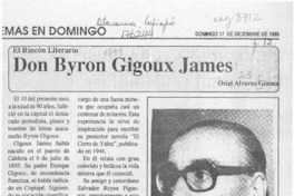 Don Byron Gigoux James  [artículo] Oriel Alvarez Gómez.