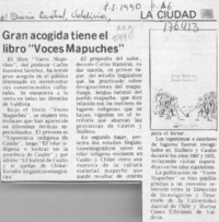 Gran acogida tiene el libro "Voces mapuches"  [artículo].