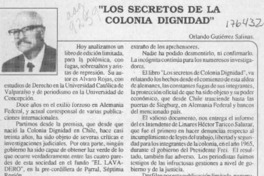 "Los secretos de la Colonia Dignidad"  [artículo] Orlando Gutiérrez Salinas.