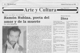 Ramón Rubina, poeta del amor y de la muerte  [artículo] Javier Balmaceda.