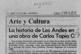 La historia de Los Andes en una obra de Carlos Tapia C.  [artículo] Pedro Mardones Barrientos.