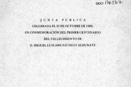 Miguel Luis Amunátegui y las cuestiones de límites  [artículo] José Miguel Barros Franco.