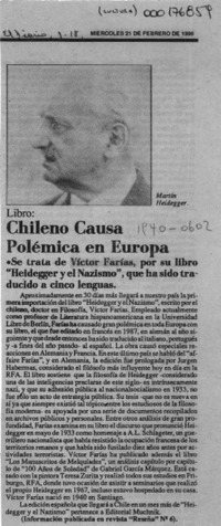 Chileno causa polémica en Europa  [artículo].