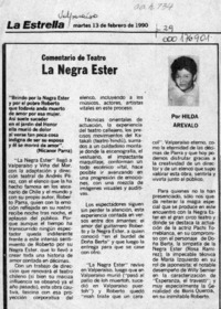 La negra Ester  [artículo] Hilda Arévalo.