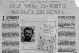 De la Parra, una guerra más santa que secreta  [artículo] Eduardo Correa.
