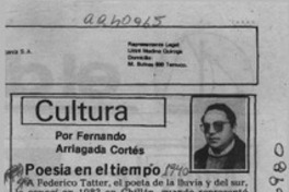 Poesía en el tiempo  [artículo] Fernando Arriagada Cortés.