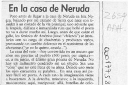 En la casa de Neruda  [artículo] Mentessana.