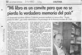 "Mi libro es un convite para que no se pierda la verdadera memoria del país"  [artículo] Angélica Rivera.