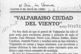 "Valparaíso ciudad del viento"  [artículo] Armando Guerra.