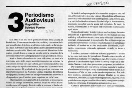 Periodismo audiovisual  [artículo].