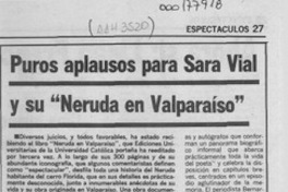 Puros aplausos para Sara Vial y su "Neruda en Valparaíso"