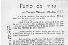 Punto de Mira  [artículo] Ernesto Vásquez Méndez.