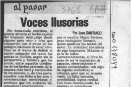 Voces ilusorias  [artículo] Juan Santiago.