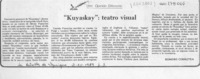 "Kuyaskay", teatro visual  [artículo] Romero Corrotea.