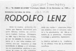 Rodolfo Lenz  [artículo].