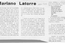 Mariano Latorre  [artículo].