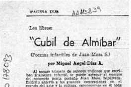 "Cubil de almíbar"  [artículo] Miguel Angel Díaz A.