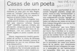 Casas de un poeta  [artículo] Lautaro Robles.