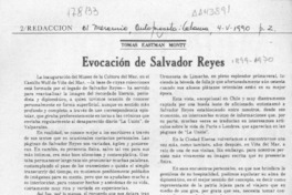 Evocación de Salvador Reyes  [artículo] Tomás Eastman Montt.