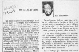Selva Saavedra  [artículo] Juan Manuel Fierro.