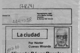 Vicente Pérez Rosales  [artículo] Héctor Cuevas Miranda.