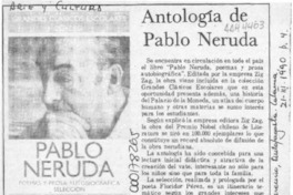 Antología de Pablo Neruda  [artículo].
