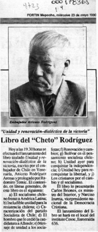 Libro del "Cheto" Rodríguez  [artículo].