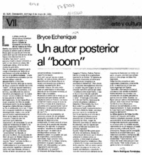 Un autor posterior al "boom"  [artículo] Mario Rodríguez Fernández.