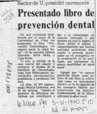 Presentado libro de prevención dental  [artículo].