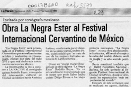 Obra La negra Ester al Festival Internacional Cervantino de México  [artículo].