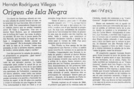 Origen de Isla Negra  [artículo] Hernán Rodríguez Villegas.