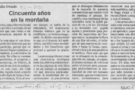 Cincuenta años en la montaña  [artículo] Emilio Oviedo.