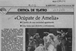 "Ocúpate de Amelia"  [artículo] Carola Oyarzún L.