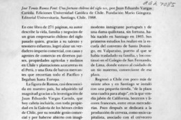 José Tomás Ramos Font, Una fortuna chilena del siglo XIX  [artículo] Sergio Martínez Baeza.