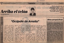 "Ocúpate de Amelia"  [artículo] Yolanda Montecinos.