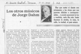 Los otros músicos de Jorge Dahm  [artículo] Wellington Rojas Valdebenito.