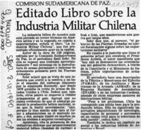 Editado libro sobre "La industria militar chilena"  [artículo].