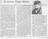 El escritor Diego Muñoz  [artículo] Marino Muñoz Lagos.