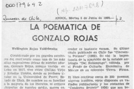 La poemática de Gonzalo Rojas  [artículo] Wellington Rojas Valdebenito.